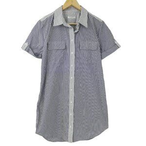 Equipment Black and White Striped Mini Dress